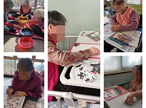 26.01.03 요양2팀 자체프로그램(콩고르기, 퍼즐놀이, 그림채색 하기)