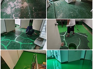 24.07.02~04 시설 지하층 방수페인트 도색 작업